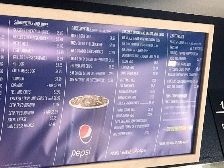 Karsyn's - Live Oak, CA menu_pic