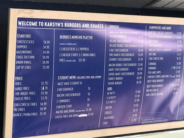 Karsyn's - Live Oak, CA menu_pic