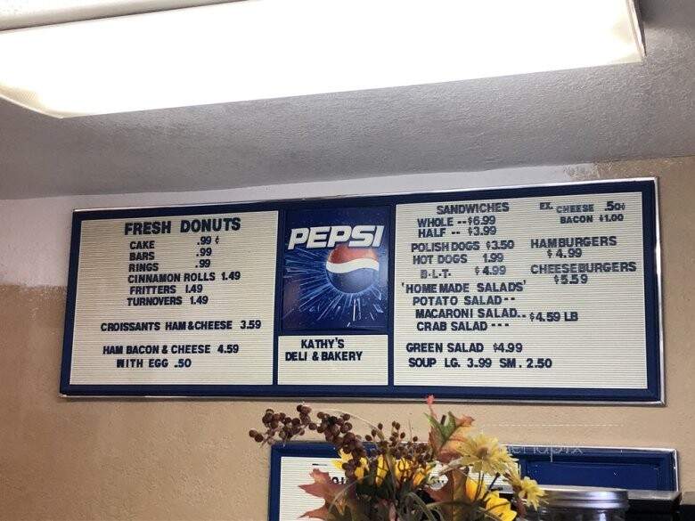 Kathy's Deli And Bakery - Montague, CA menu_pic