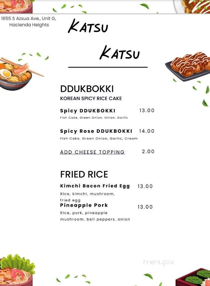 Katsu Katsu Hacienda Heights - Hacienda Heights, CA menu_pic
