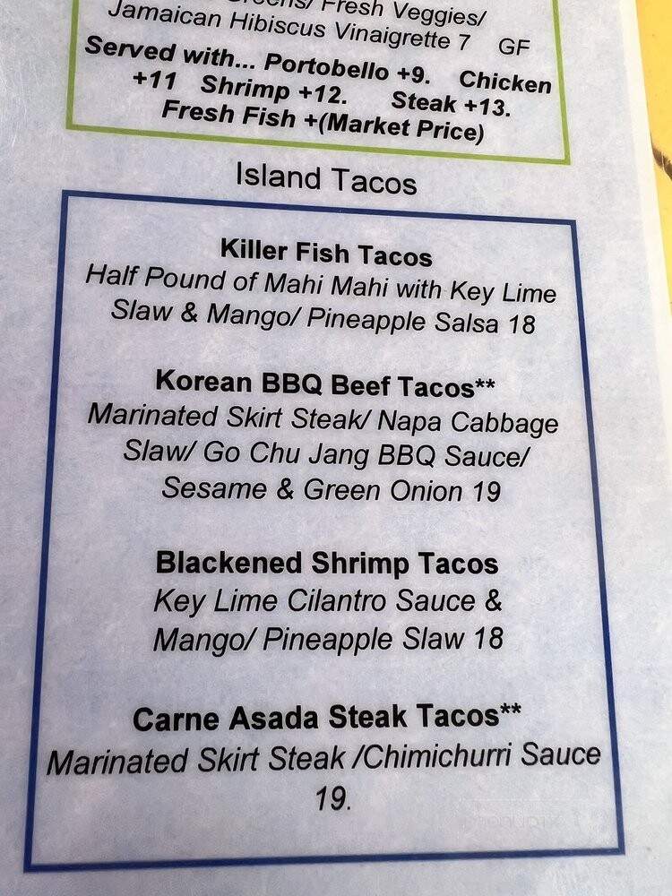 Kaya Island Eats - Key West, FL menu_pic