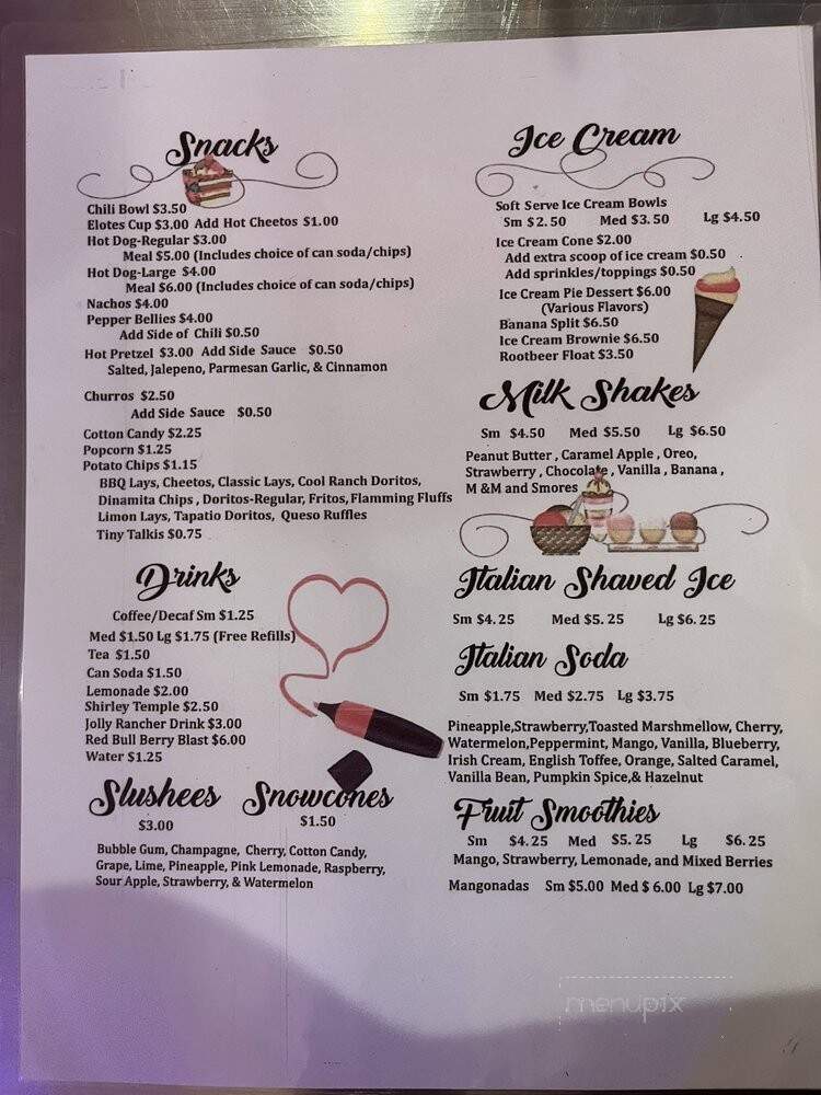 Kay's Snack Shack - California City, CA menu_pic