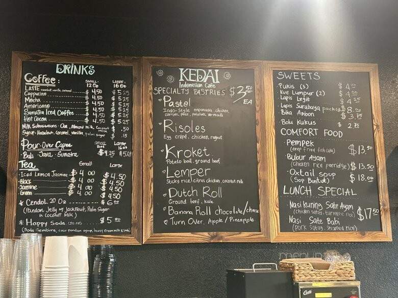 Kedai Indonesian Cafe - Upland, CA menu_pic