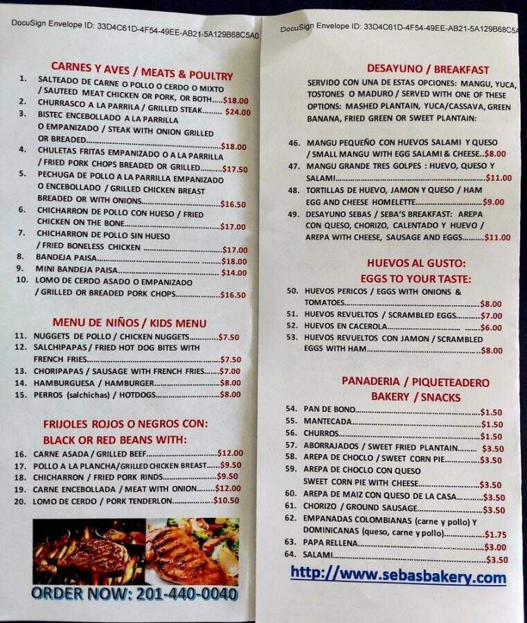 Kenias Latin Kitchen - Ridgefield Park, NJ menu_pic