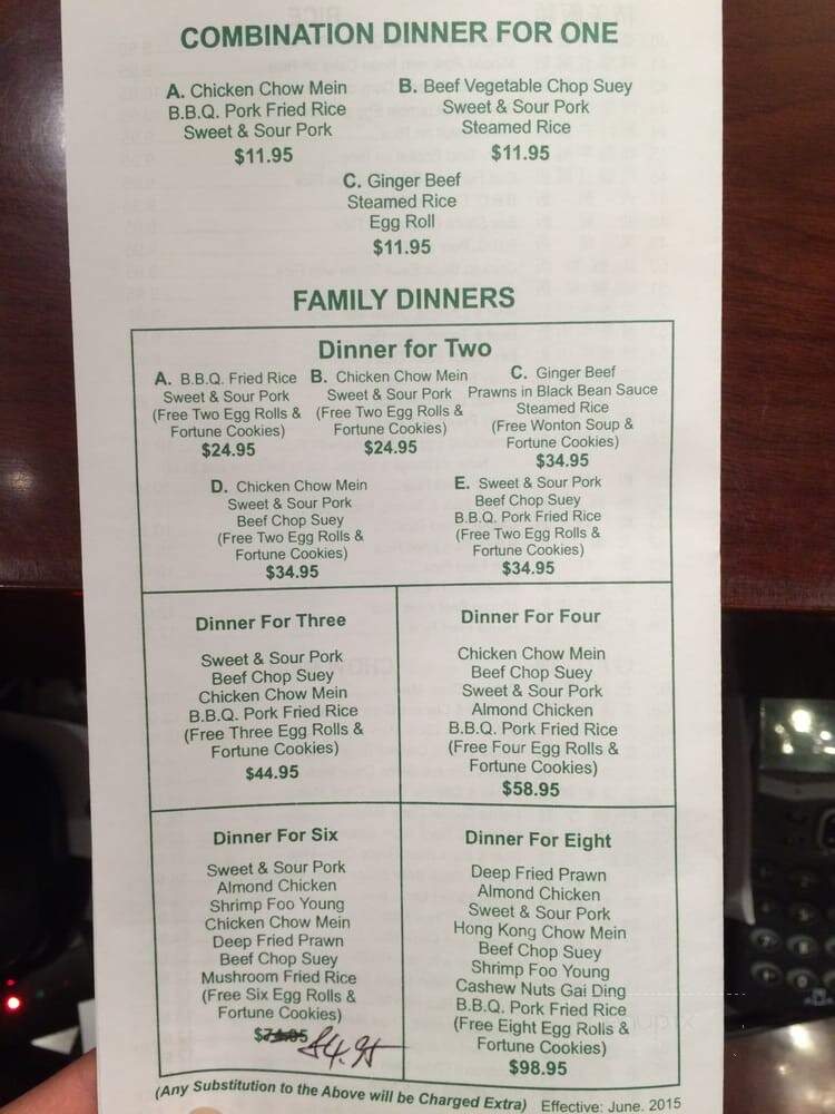 Kerrisdale Restaurant - Vancouver, BC menu_pic