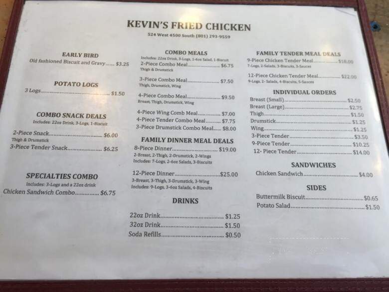 Chesterfried Chicken - Murray, UT menu_pic
