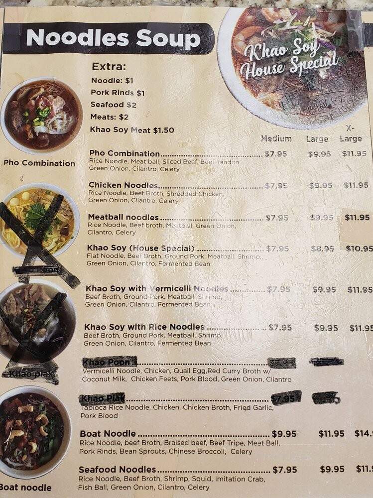 Khao Soy House Thai Restaurant - Sacramento, CA menu_pic