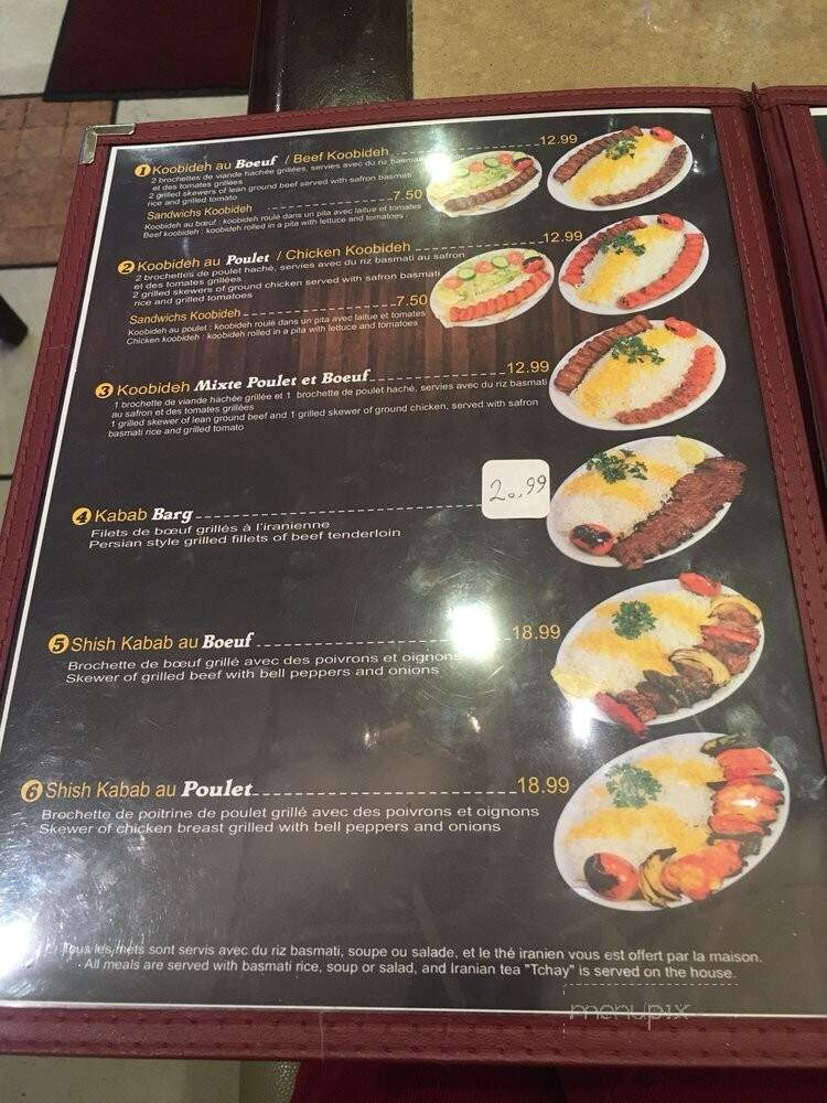 Khorasan Kabab - Montreal, QC menu_pic