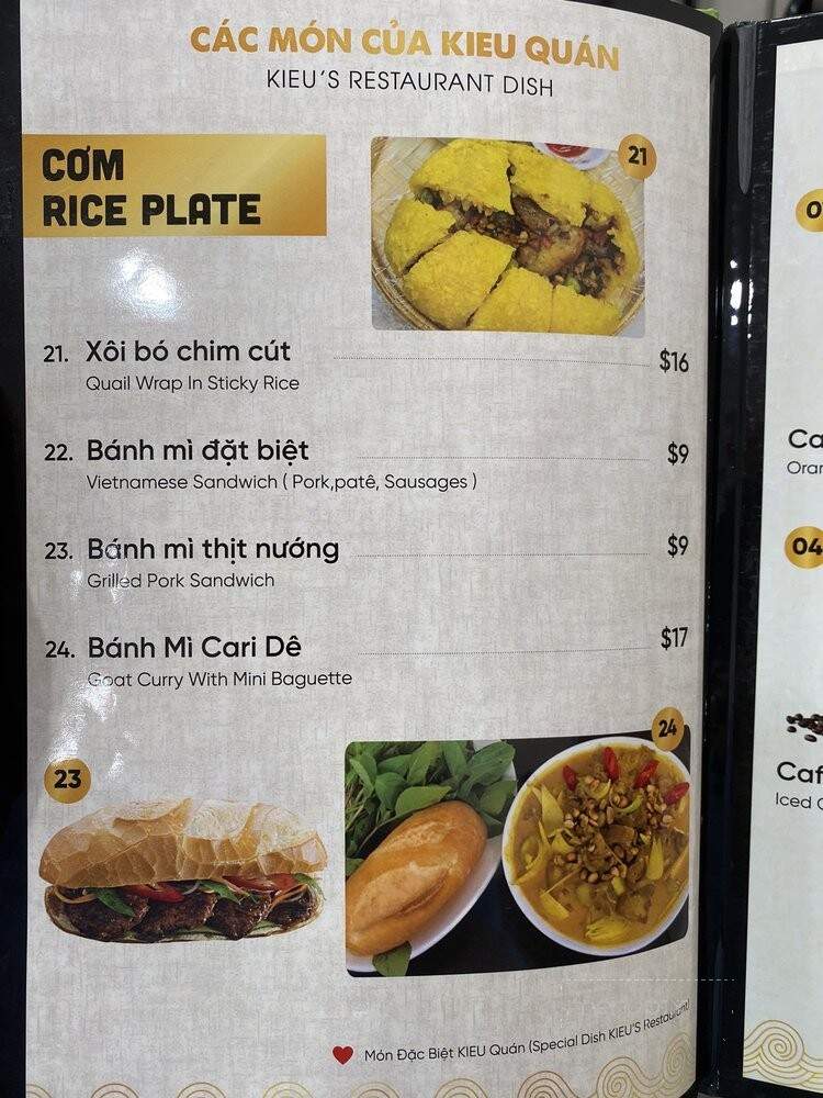 Kieu Vietnamese Cuisine - Honolulu, HI menu_pic