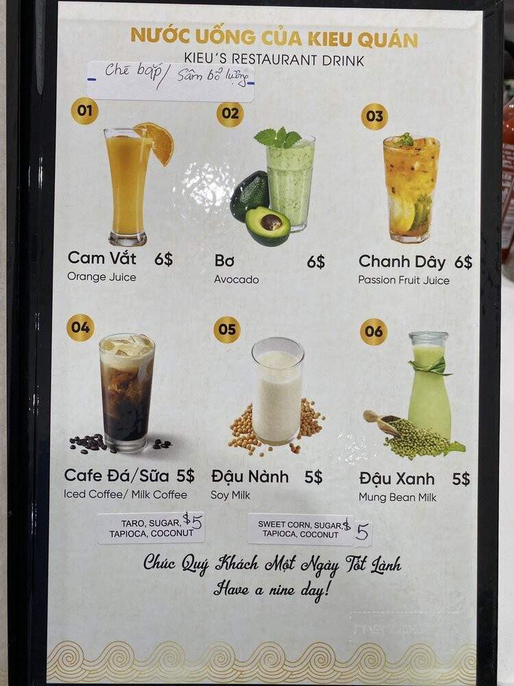 Kieu Vietnamese Cuisine - Honolulu, HI menu_pic