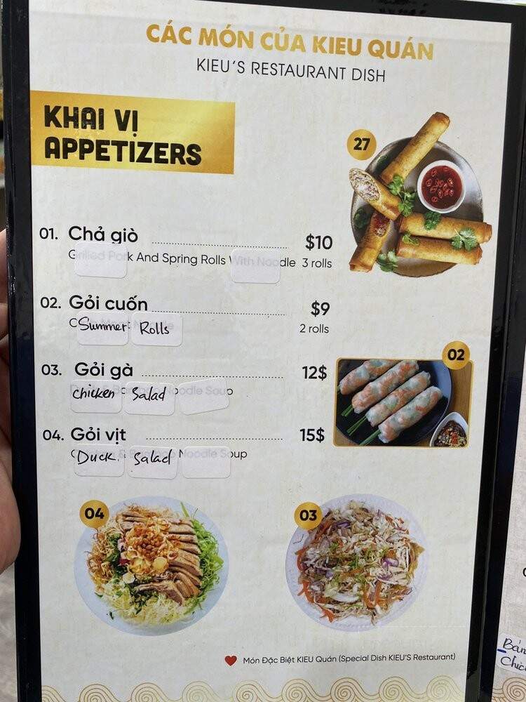 Kieu Vietnamese Cuisine - Honolulu, HI menu_pic