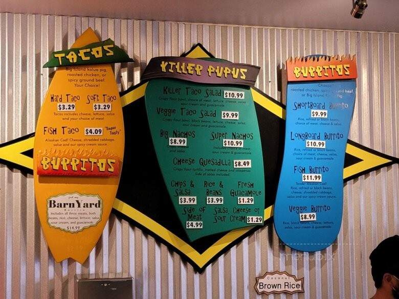 Killer Tacos Inc - Haleiwa, HI menu_pic