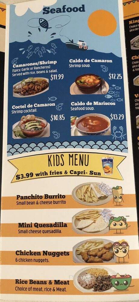 King Burrito - Fayetteville, AR menu_pic
