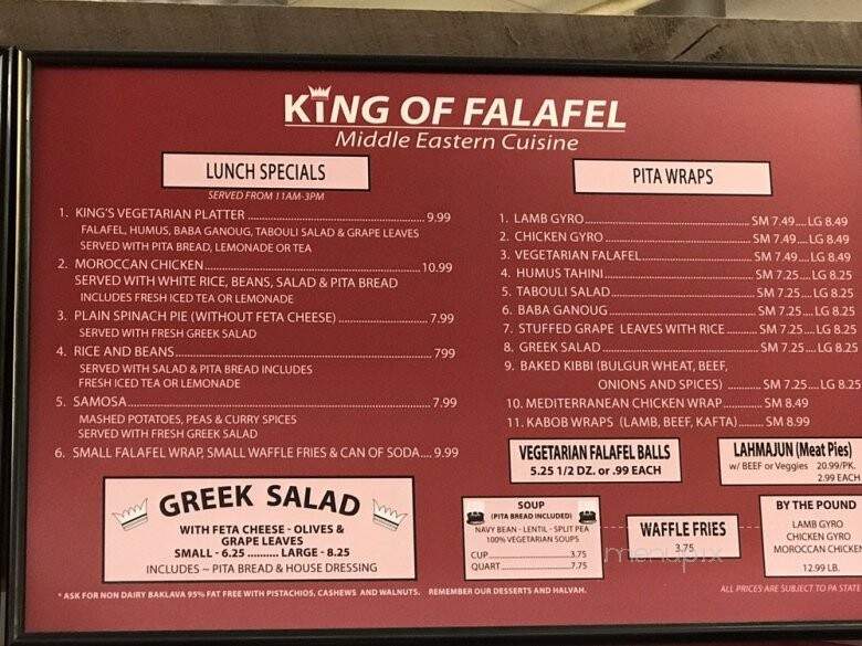King Of Falafel - Newtown, PA