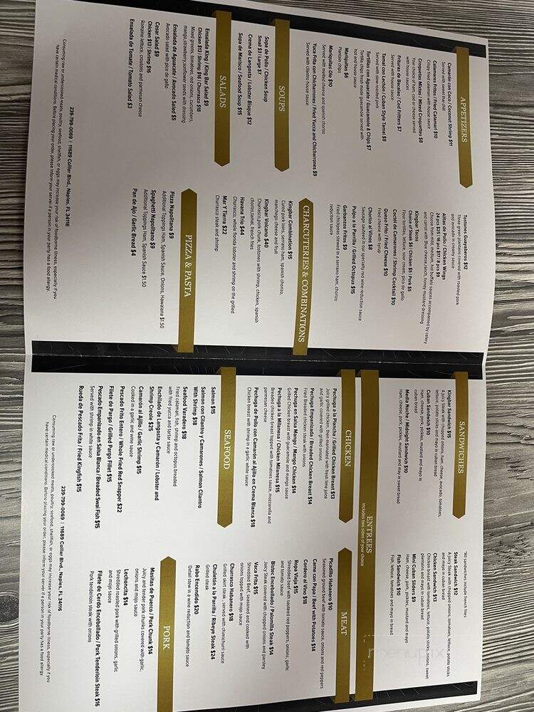 King's Bar - Naples, FL menu_pic