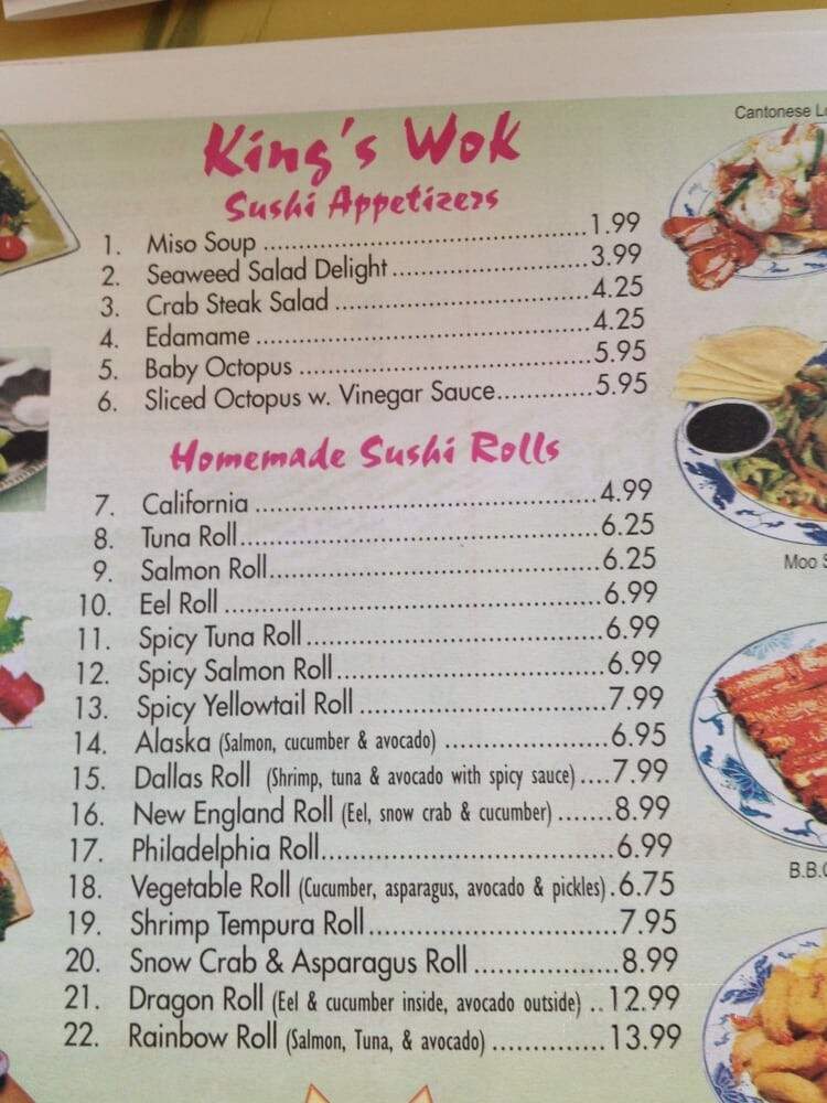 Kings Wok II - Toms River, NJ menu_pic