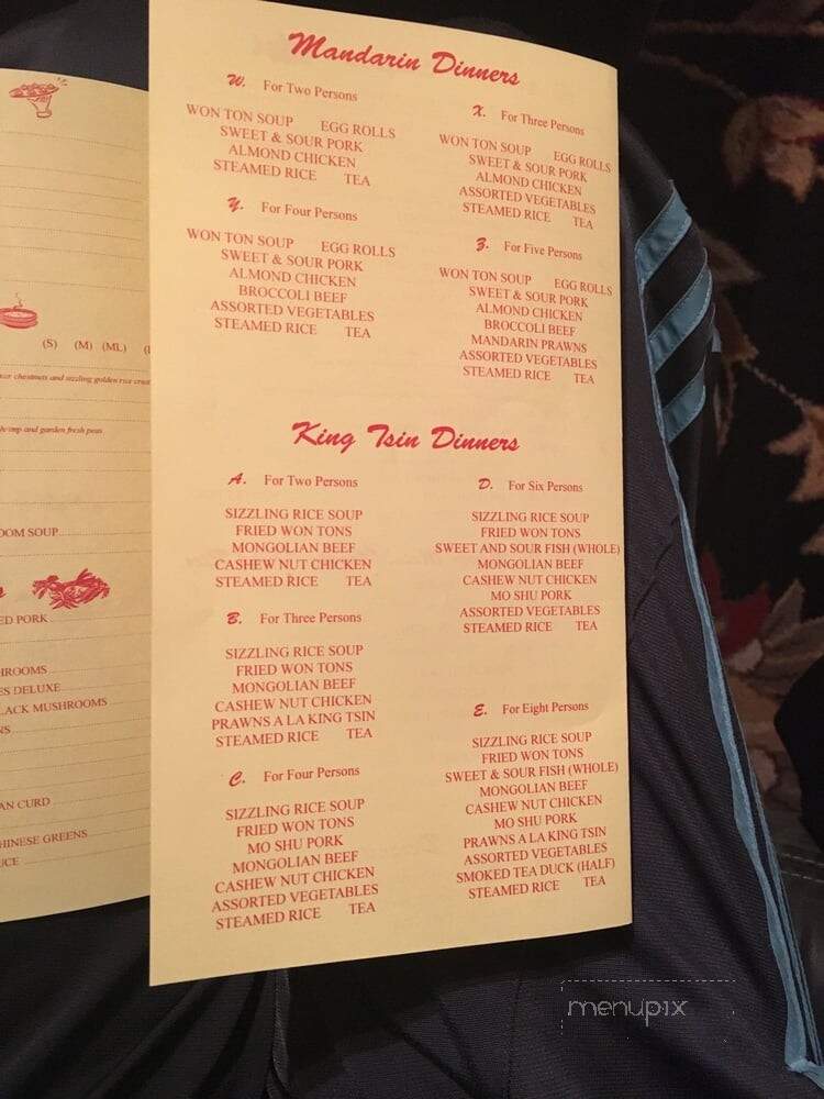 King Tsin Restaurant - Lodi, CA menu_pic