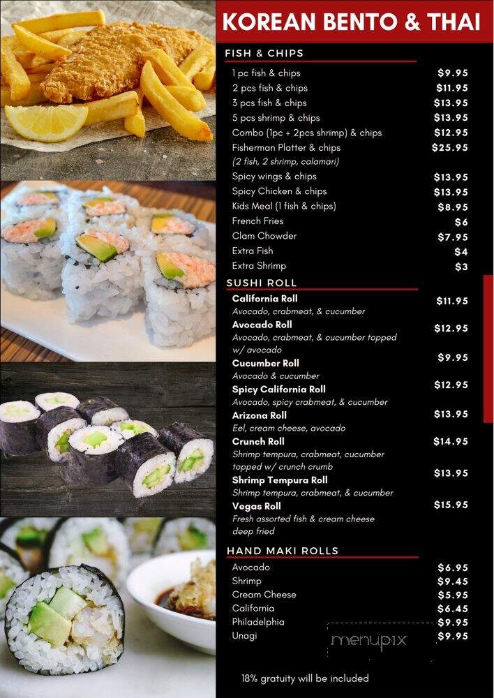 Korean Bento & Thai Cuisine - Page, AZ menu_pic