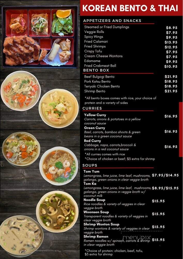 Korean Bento & Thai Cuisine - Page, AZ menu_pic