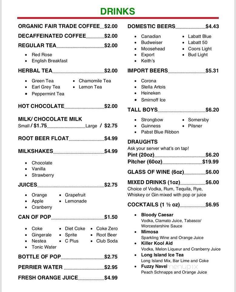Kos Cafe - Toronto, ON menu_pic