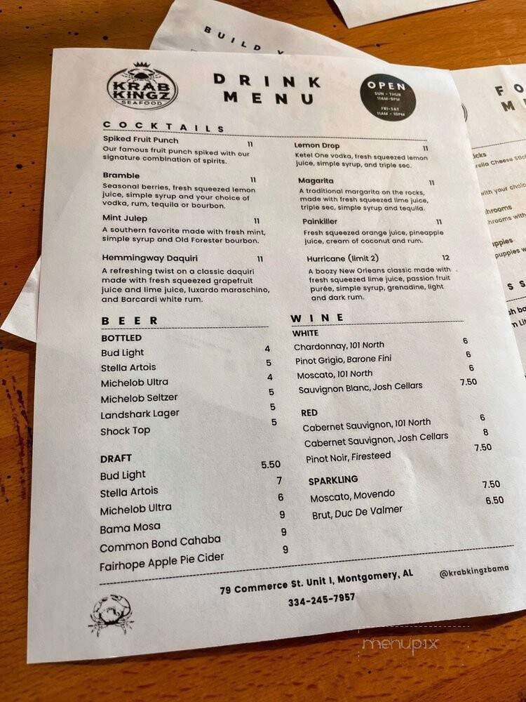 Krab Kingz Seafood - Montgomery, AL menu_pic