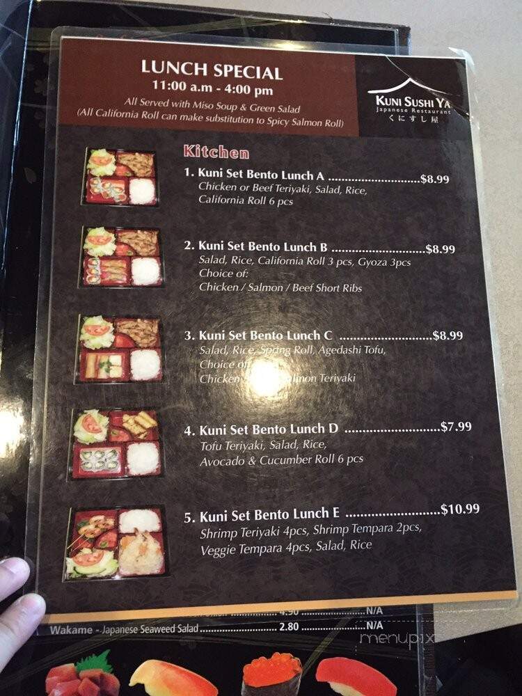 Kuni Sushi Ya - Toronto, ON menu_pic