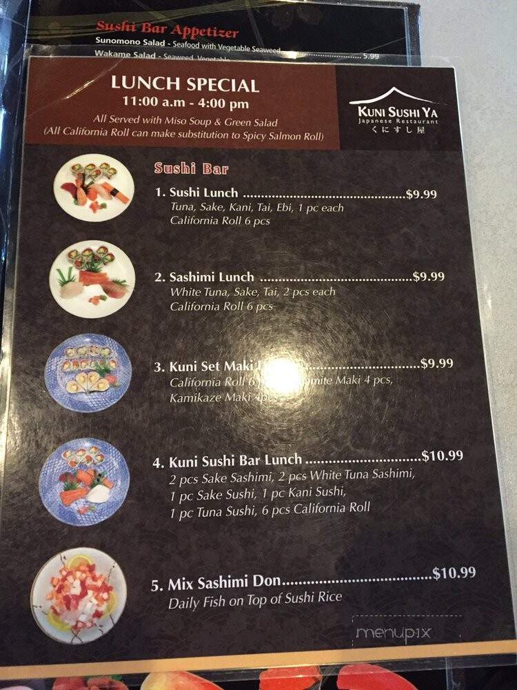 Kuni Sushi Ya - Toronto, ON menu_pic