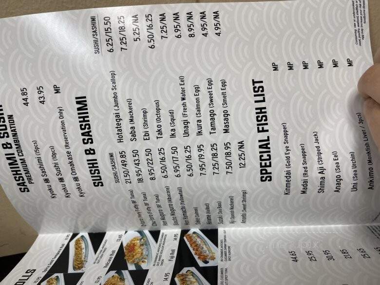 Kyoku Sushi - Arcadia, CA menu_pic