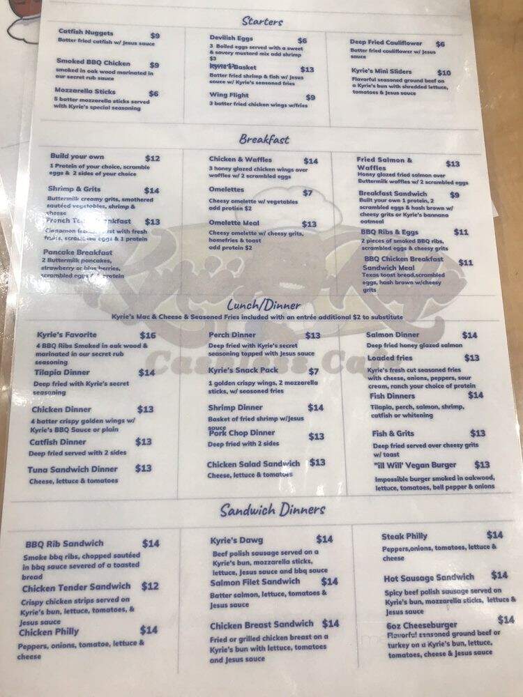 Kyrie's Kafe - Cleveland, OH menu_pic