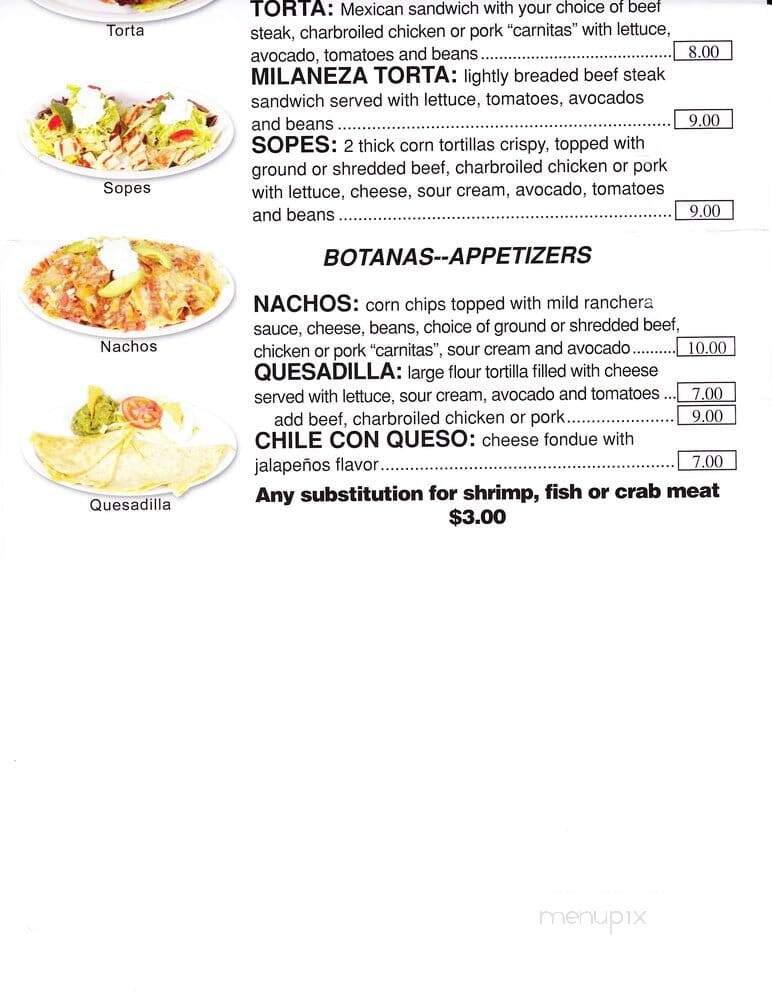 La Abuelita Mexican Food - Ocean City, MD menu_pic