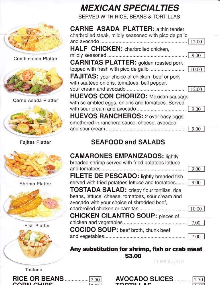 La Abuelita Mexican Food - Ocean City, MD menu_pic