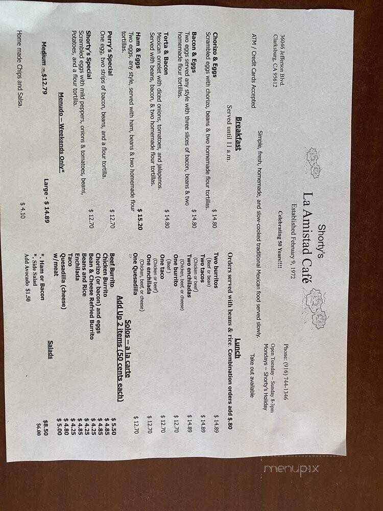 L A Amitstad - Clarksburg, CA menu_pic