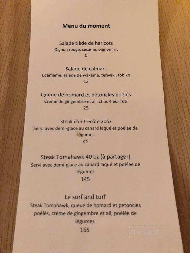 La Betise - Montreal, QC menu_pic