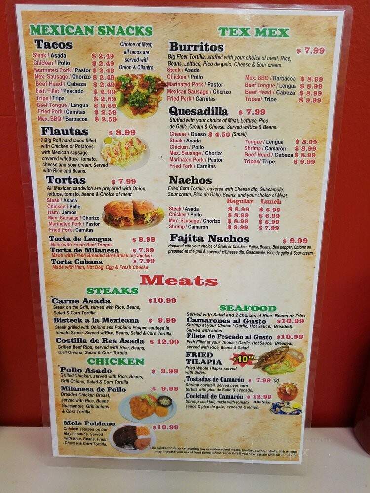 La Barata Carniceria Y Taqueria - Lawrenceville, GA menu_pic