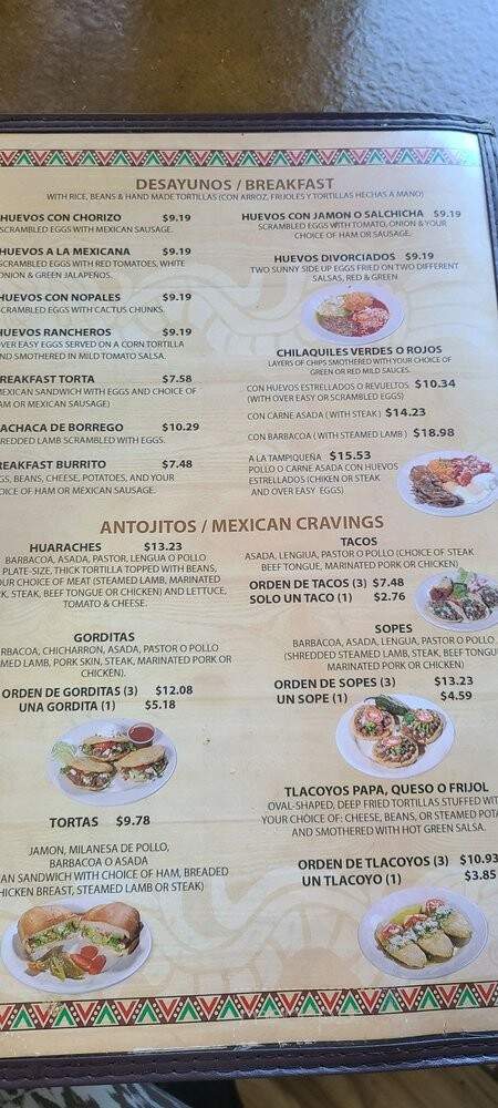 La Barbacha - Los Angeles, CA menu_pic