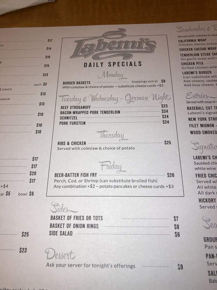 Labemi's - Crystal Lake, IL menu_pic