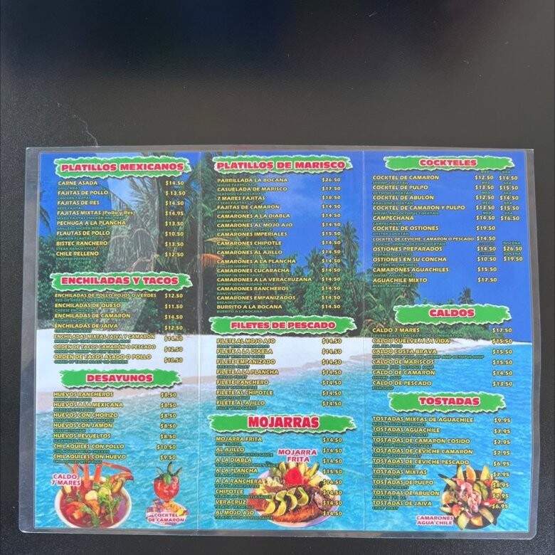 La Bocana - Pacoima, CA menu_pic