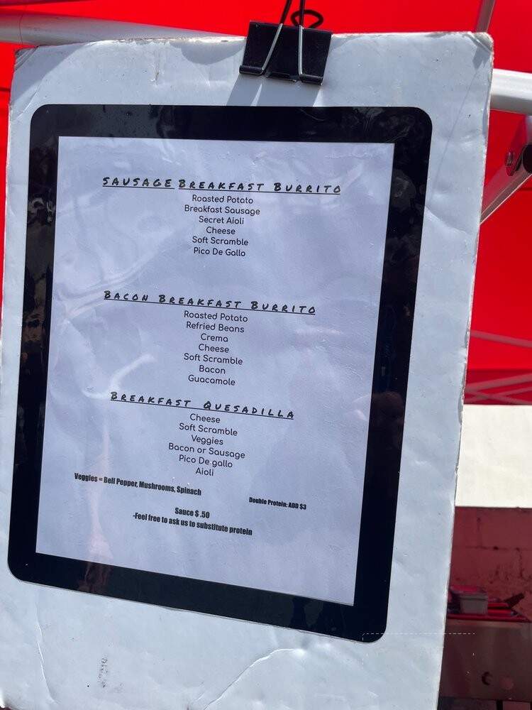 LA Breakfast Burritos - Monterey Park, CA menu_pic