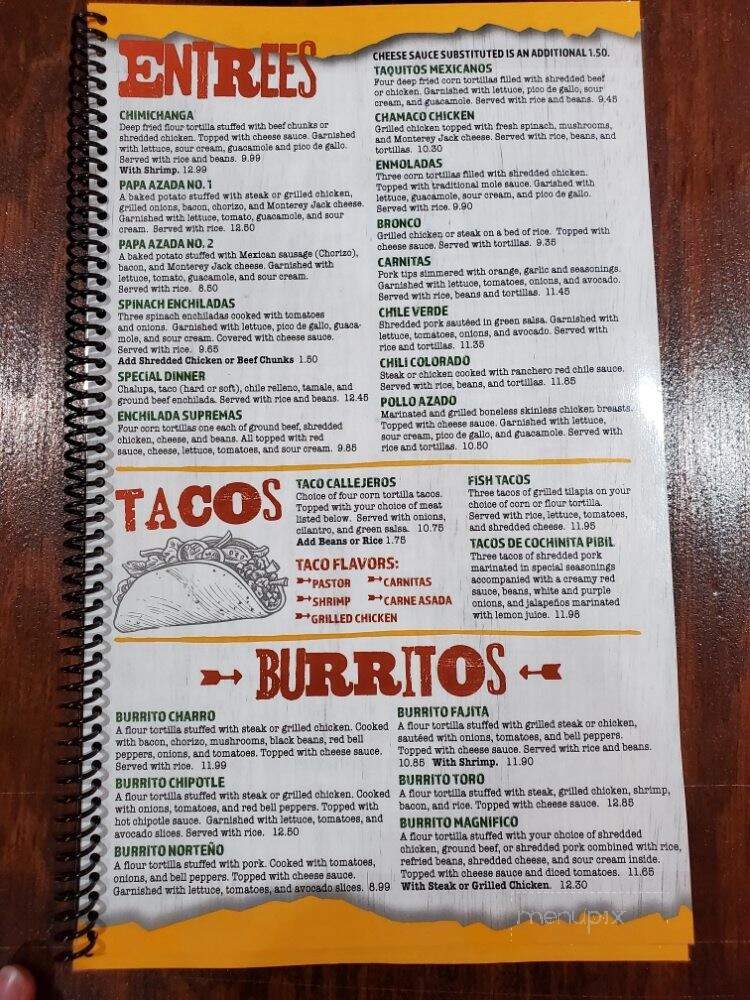 La Cabana - Platte City, MO menu_pic
