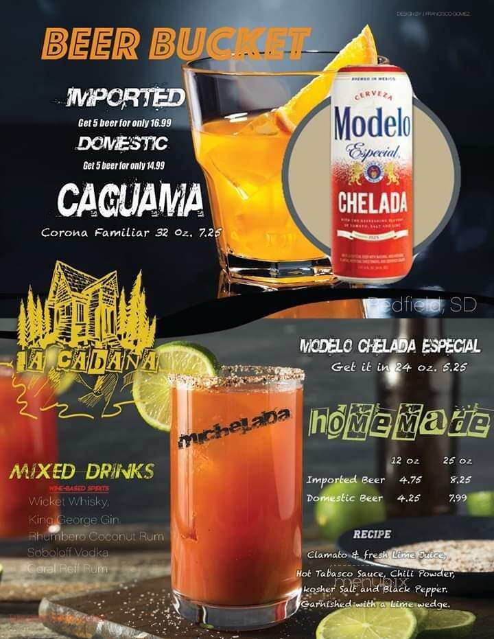 La Cabana Mexican Restaurant - Redfield, SD menu_pic