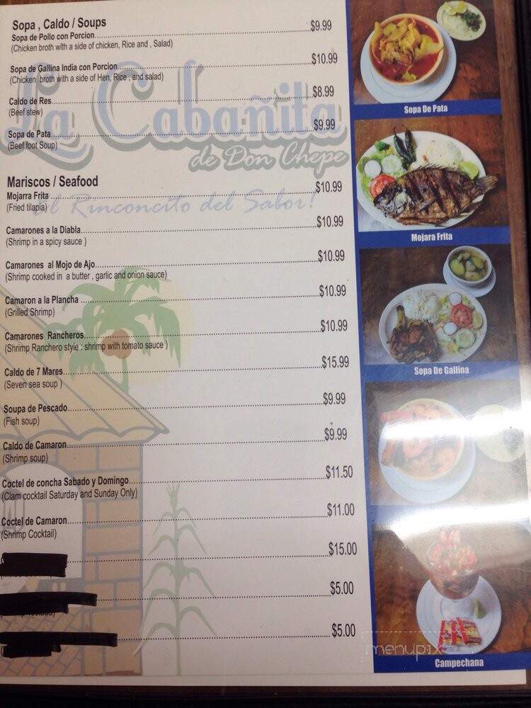 La Cabanita De Don Chepe - North Hollywood, CA menu_pic
