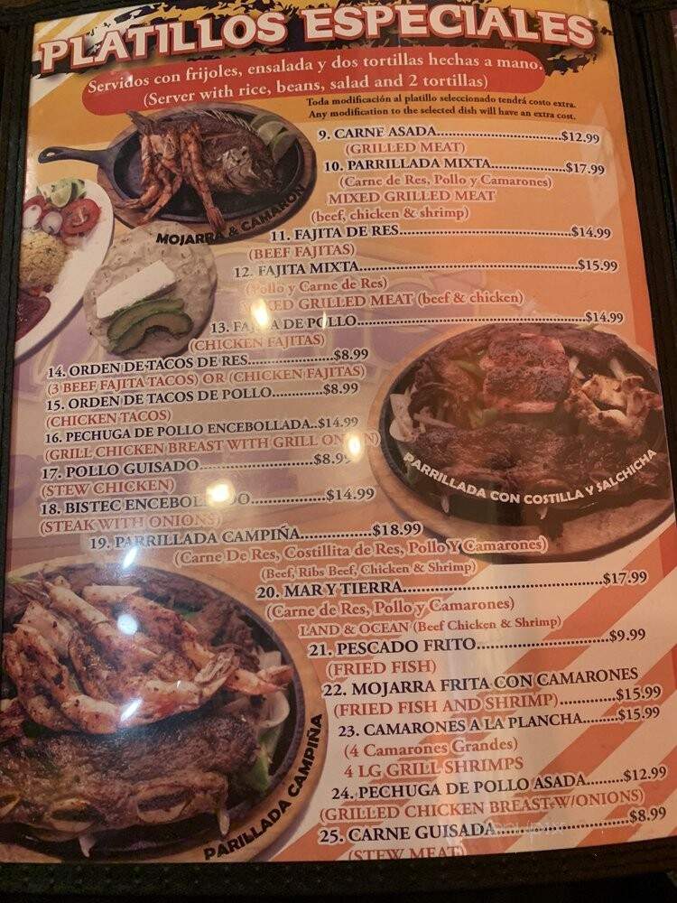 La Campina Salvadorena Restaurante - Dallas, TX menu_pic