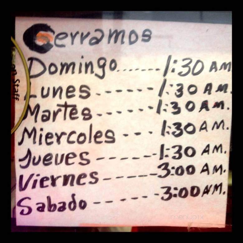 La Canada Taqueria - Los Angeles, CA menu_pic