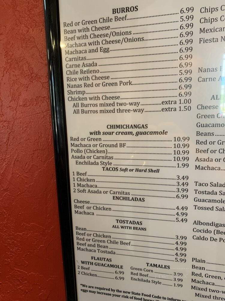 La Canasta Burrito Shop - Phoenix, AZ menu_pic