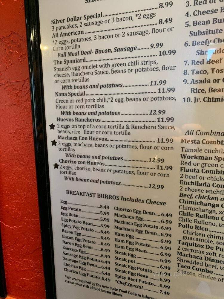 La Canasta Burrito Shop - Phoenix, AZ menu_pic