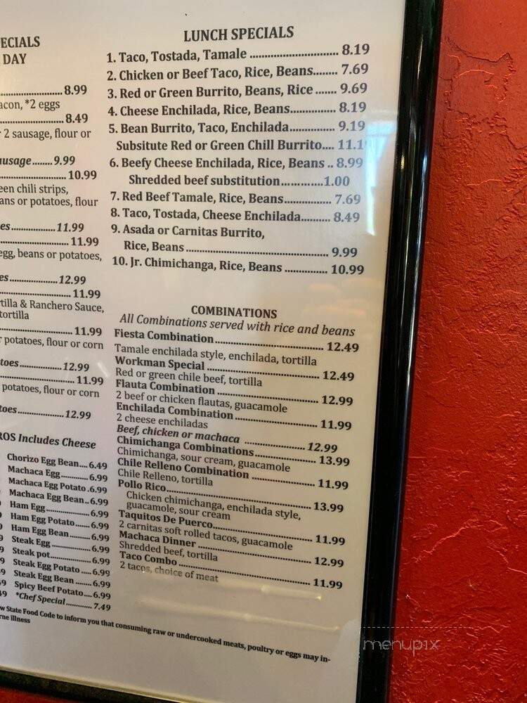 La Canasta Burrito Shop - Phoenix, AZ menu_pic