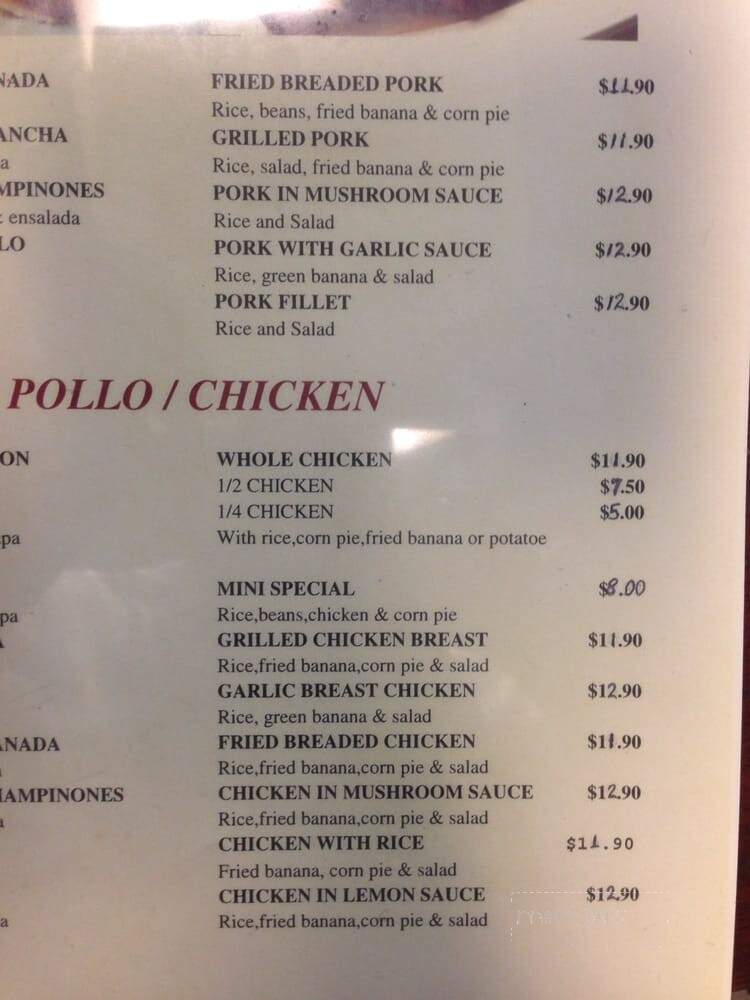 La Casa De Pollo - Morristown, NJ menu_pic