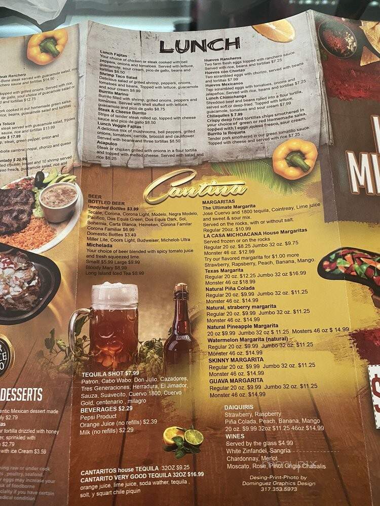La Casa Michoacana - Morris, IL menu_pic