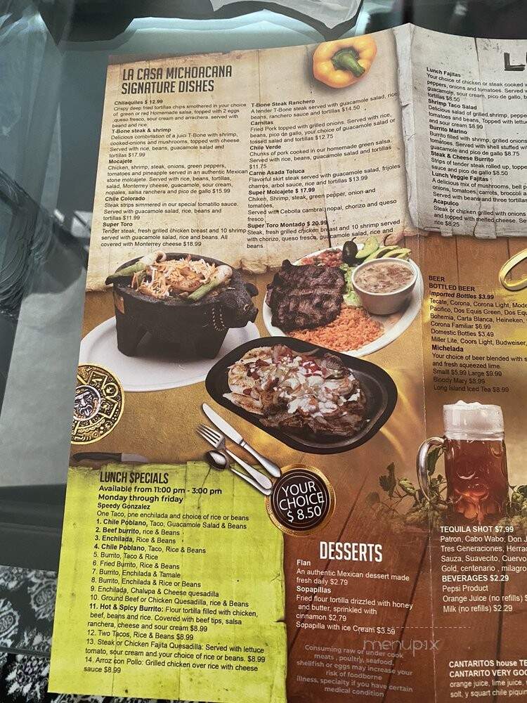 La Casa Michoacana - Morris, IL menu_pic