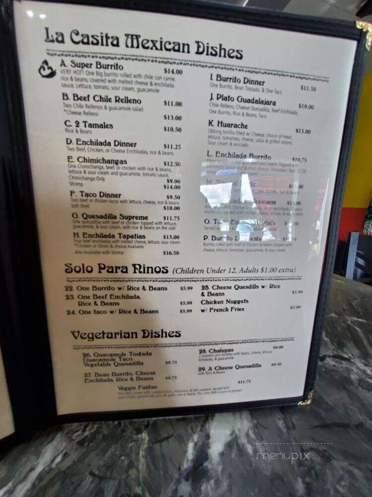 La Casita Mexican Restaurant - Crystal River, FL menu_pic